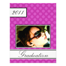 Graduación del fiesta de casa abierta del rosa del invitaciones personalizada