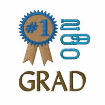 Graduación del graduado del número 1 bordada polo bordado