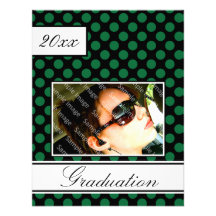 Graduación verde Invita del fiesta de casa abierta Comunicado