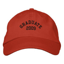 graduate, 2009, class, hoodie, graduation, school, teen, teens, senior, seniors, hat, [[missing key: type_embroideredha]] med brugerdefineret grafisk design