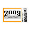 Graduate 2009 orange border postage stamp