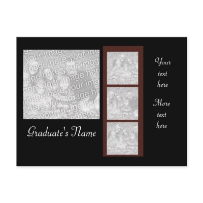 Graduate 4-photo holder invite! postcards by partypassion