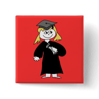 Graduate, Blonde Female button