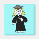 Graduate, Blonde Female Magnets