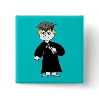 Graduate, Blonde Male button