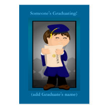 Graduate Boy Announcements Business Card Templates