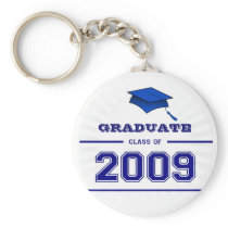 Graduate Class of 2009 Key Ring - Blue Key Chain