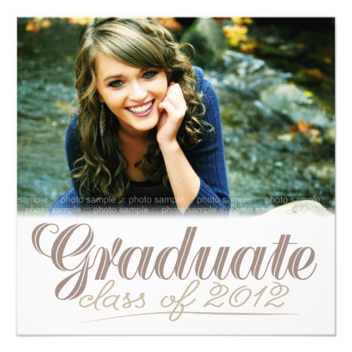 Graduate Class of 2012 Modern White Invite