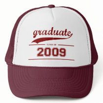 Graduate Hat Class of 2009 Maroon and White by class_of_store Graduate Hat Class of 2009 Maroon and White