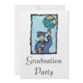 Graduate holding up the world personalized invitation