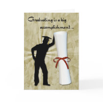 Graduate Male Diploma Greeting Cards