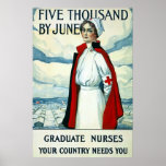 Graduate Nurses ~ Vintage WW1 Poster posters