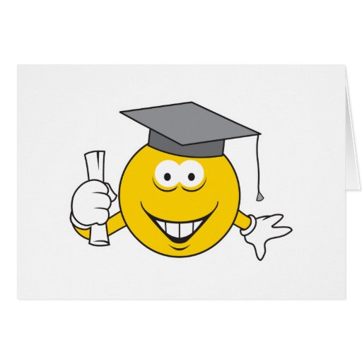 Graduate Smiley Face Greeting Cards