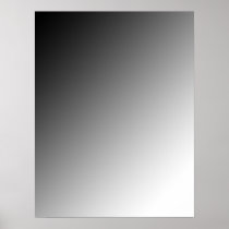 Graduated Black to White Poster for Photography