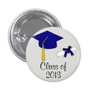 Graduating Class Blue Cap Pins