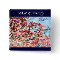 Graduating Class of 0000 buttons Floral Grads