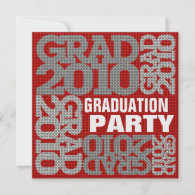 Graduation 2010 Party Red Invitation invitation
