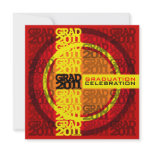 Graduation 2011 Party Invitation Red Pattern