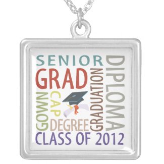 Graduation 2012 personalized necklace