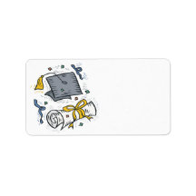 Graduation 3 personalized address labels