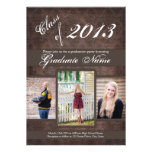Graduation Announcement - 4 Photo Grunge Damask