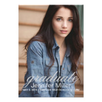 Graduation Announcement/Invite | Graduate | grey