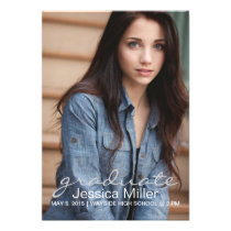 Graduation Announcement/Invite | graduate p | grey