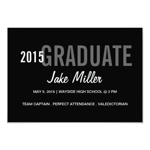 Graduation Announcement/Invite | yr Photo|blgrey
