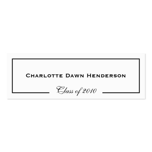 graduation announcement name card border class of double graduation name card