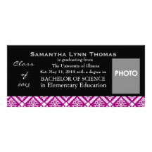 Graduation Announcement or Invitation Personalized Rack Card