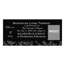 Graduation Announcement or Invitation Rack Card Template