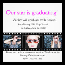 Graduation Announcement Photo Card Filmstrip invitations