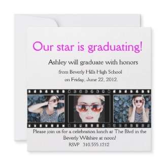 Graduation Announcement Photo Card Filmstrip zazzle_invitation