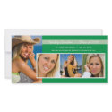 Graduation Announcement Photo Cards | Green photocard