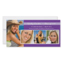Graduation Announcement Photo Cards | Purple photocard