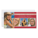 Graduation Announcement Photo Cards | Red photocard