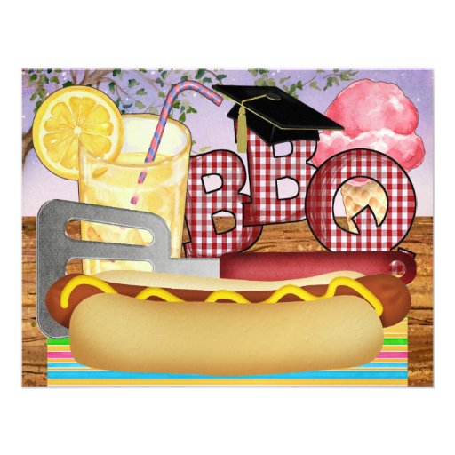 Graduation BBQ - Cookout Party - SRF Personalized Announcements