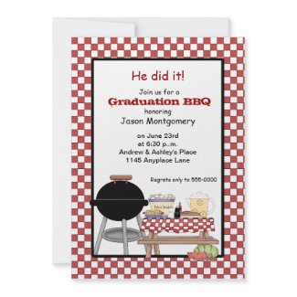 Graduation BBQ invitation