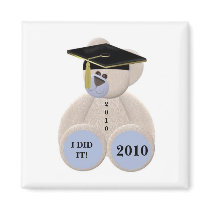 Graduation Bear 2010 I DID IT! magnets