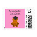 Graduation Bear -pink -postage stamps by Horseshoes3 Graduation Bear -pink -postage stamps