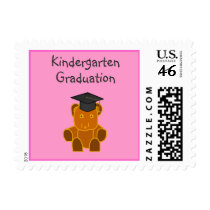 Graduation Bear -pink -postage stamps by Horseshoes3 Graduation Bear -pink -postage stamps