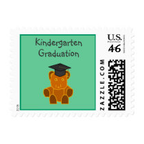 Graduation Bear -pink -postage stamps by Horseshoes3 Graduation Bear -pink -postage stamps