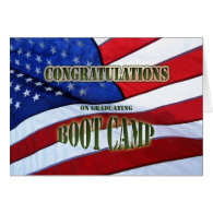 Graduation Boot Camp Congratulations Greeting Cards
