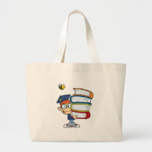 Graduation Boy With Books In Their Hands Tote Bags