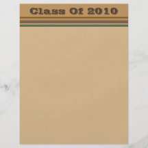 Graduation Brown green stripes Flyers