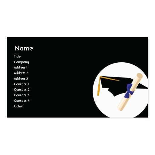 Graduation - Business Business Card (front side)