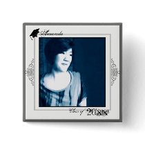 Graduation Button Add Photo 1 Gray