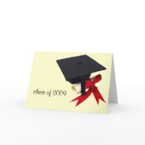 Graduation cap color, class of 2009 greeting cards