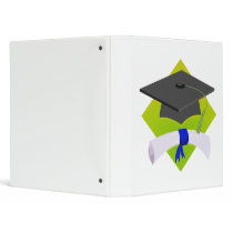 Graduation Cap & Diploma 3 Ring Binder