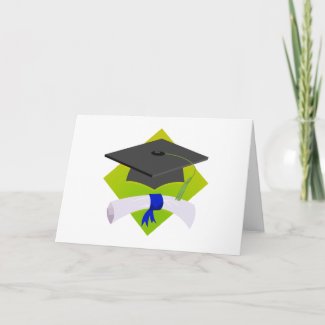 Graduation Cap & Diploma card